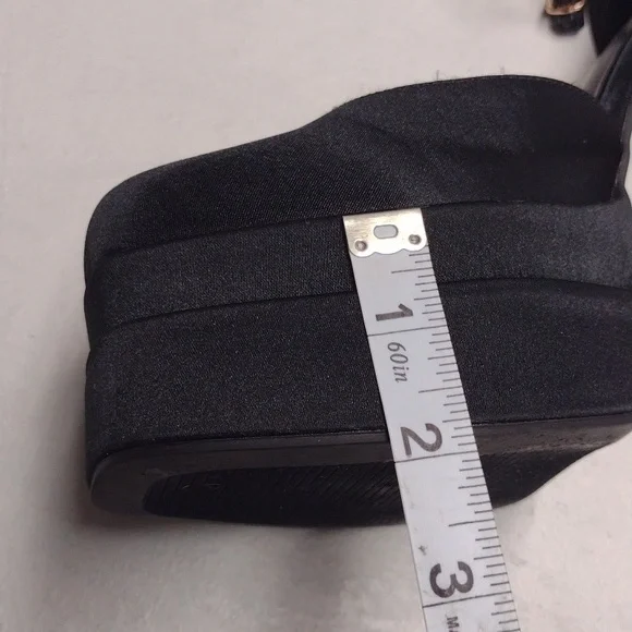 Dream Pairs Black Platform Shoes with High Chunky Heel and Thick Ankle Strap 9.5 - Picture 10 of 11